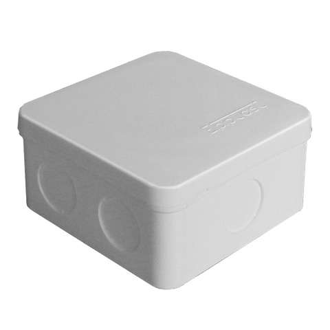 Коробка распр. ОП 84х84х45 7 выходов без гермовводов IP54 крышка защелкивающаяся сер. Epplast 125102 286708