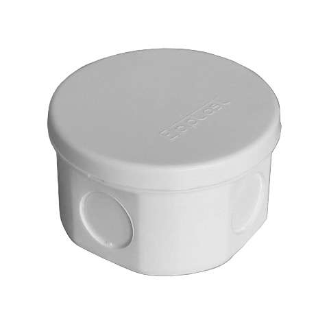 Коробка распр. ОП d75х45 4 выхода без гермовводов IP54 крышка защелкивающаяся сер. Epplast 245352 516716
