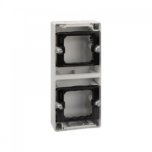 Коробка установочная 2-м верт. Simon44 Aqua сер. 4400763-035 392363