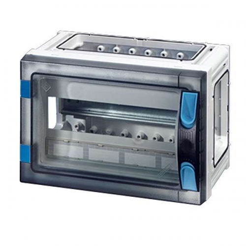 Корпус пластиковый 180х270х186 N+PE ручное запирание сер. с прозр. дверью FP 1106 HENSEL 68000124 402379