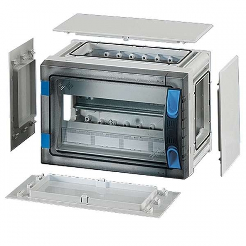 Корпус пластиковый 186х276х186 N+PE ручное запирание сер. с прозр. дверью FP 1107 HENSEL 68000143 402380