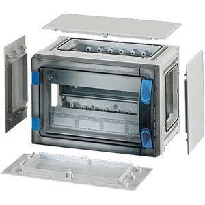 Корпус пластиковый 186х276х186 N+PE ручное запирание сер. с прозр. дверью FP 1108 HENSEL 68000157 402370