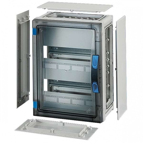 Корпус пластиковый 186х276х186 N+PE ручное запирание сер. с прозр. дверью FP 1217 HENSEL 68000144 402382