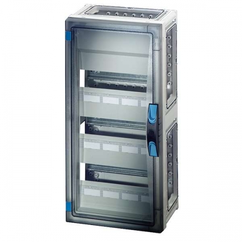 Корпус пластиковый 540х270х186 N+PE ручное запирание сер. с прозр. дверью FP 1316 HENSEL 68000126 402383