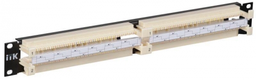 Кросс-панель CP100-1U110 19дюймов 100-парная 1U 110т. ITK CP100-1U110 292388