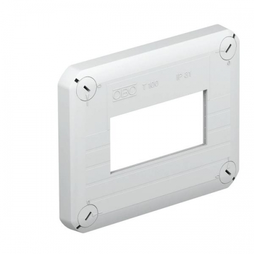 Крышка для T-100 с отверстием под 2 Modul 45 151х117х15 T 100 D MSD2A OBO 2007826 1136306