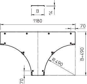 Крышка Т-образной секции 500мм T D 500 FT OBO 6239811 1135982