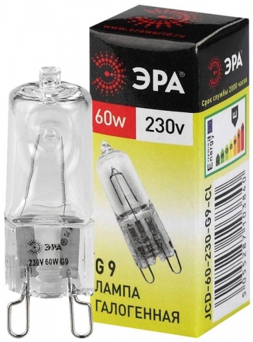 Лампа галогенная G9-JCD-60-230V-Cl 60Вт капсула G9 230В Эра C0027370 416092