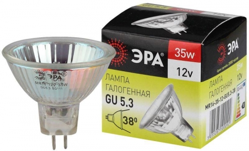 Лампа галогенная GU5.3-MR16-35W-12V-Cl ЭРА C0027355 416076