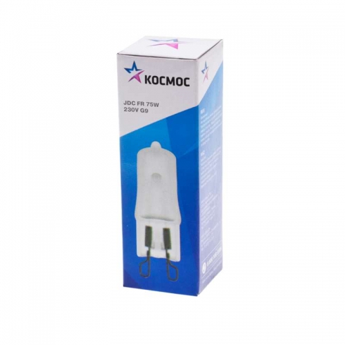 Лампа галогенная JDC 75Вт капсула G9 3000К 240В МТ КОСМОС LKsmJDC220VFR75W 291331