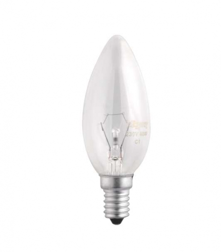 Лампа накаливания B35 240V 60W E14 clear JazzWay 4610003320553 1038323