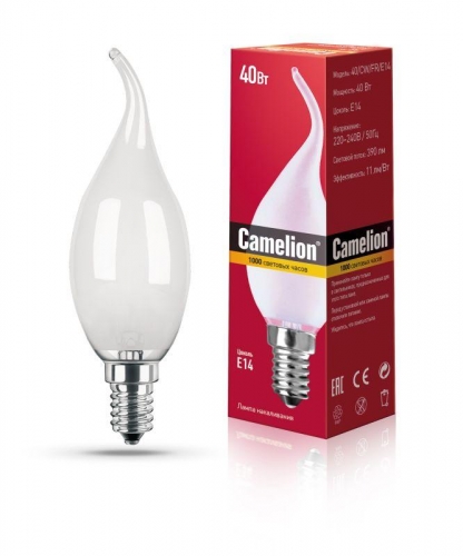 Лампа накаливания MIC 40Вт CW/FR/E14 Camelion 11278 307703