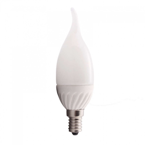 Лампа светодиодная HLB 05-37-W-02 5Вт свеча 2700К тепл. бел. E14 350лм 165-265В Новый Свет 500208 307421