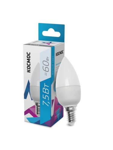 Лампа светодиодная LED BASIC CN 7.5Вт 220В E14 4500К Космос LkecLED7.5wCNE1445 417250