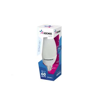 Лампа светодиодная LED CN 5Вт 220В E14 4500К Космос Lksm_LED5wCNE1445 285370