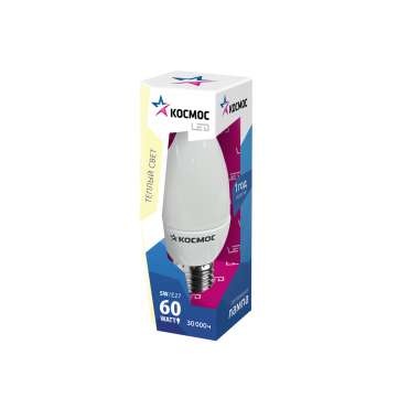 Лампа светодиодная LED CW 5Вт 220В E27 3000К Космос Lksm_LED5wCWE2730 285377