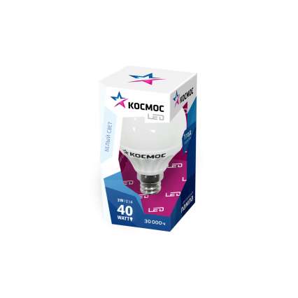 Лампа светодиодная LED GL45 3Вт 220В E14 4500К Космос Lksm_LED3wGL45E1445 285366