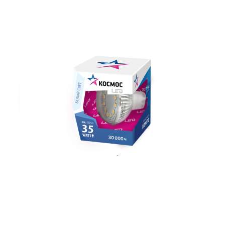 Лампа светодиодная LED JCDR 3Вт 220В GU5.3 4500К Космос Lksm_LED3wJCDRC45 285352