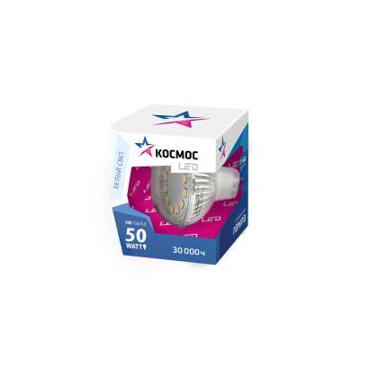 Лампа светодиодная LED JCDR 5Вт 220В GU5.3 4500К Космос Lksm_LED5wJCDRC45 285356