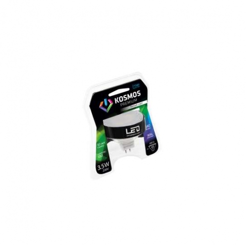 Лампа светодиодная LED KOSMOS premium 3.5Вт MR16 GU5.3 230В 4500К Космос KLED3.5w230MR16G5345 265138
