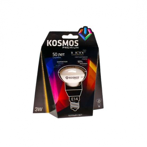 Лампа светодиодная LED KOSMOS premium 3Вт REFLECTOR 39мм E14 230В 3000К Космос KLED3wR39230vE1427 236016