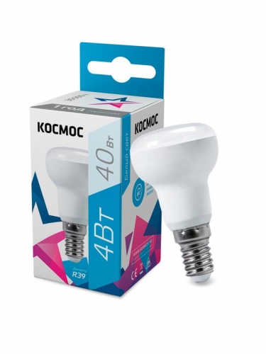 Лампа светодиодная LED R39 4Вт 220В E14 4500К Космос Lksm_LED4wR39E1445 285300