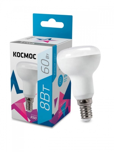 Лампа светодиодная LED R50 8Вт 220В E14 4500К Космос Lksm_LED8wR50E1445 285302
