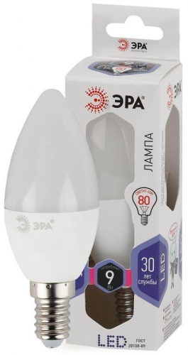 Лампа светодиодная LED smd B35-9W-860-E14 ЭРА Б0031403 1231413