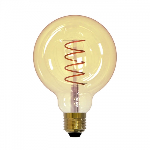Лампа светодиодная LED-G95-4W/GOLDEN/E27/CW GLV21GO 4Вт  шар 2250К тепл. бел. E27 спирал. нить Uniel UL-00001818 474219