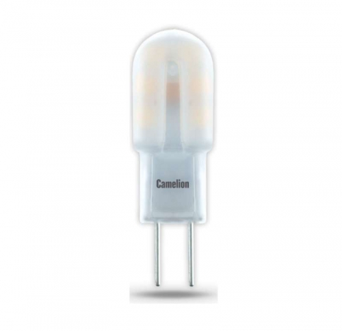 Лампа светодиодная LED1.5-JC/830/G4 1.5Вт капсульная 3000К тепл. бел. G4 115лм 12В Camelion 12021 397019