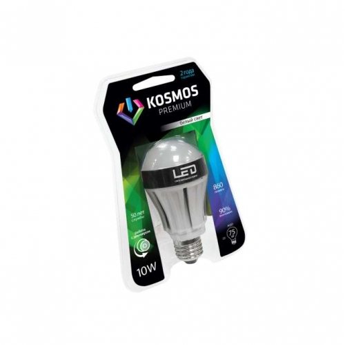 Лампа светодиодная диммир. LED KOSMOS premium A60 10Вт грушевидная E27 230В 4500К Космос KLED10wA60230vE2745d 260620