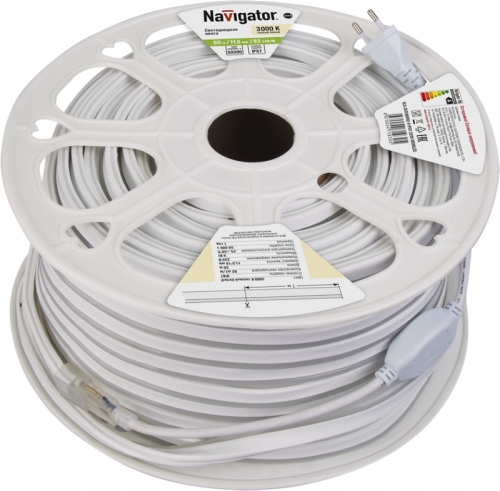Лента светодиодная 71 930 NLS-2835WW92-9-IP67-220V-NEONLED 9Вт/м (уп.20м) Navigator 71930 502622