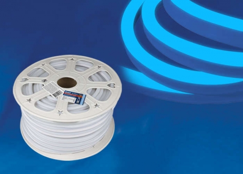 Лента светодиодная ULS-N21-2835-120LED/м-8мм-IP67-220В-8Вт/м-50M-BLUE NEON (уп.50м) Uniel UL-00002926 502143