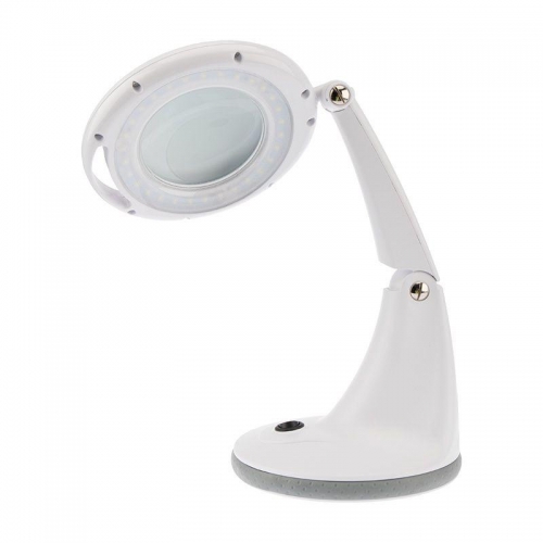 Лупа настольная малая 3Х+доп.12Х с подсвет. 48 LED бел. Rexant 31-0245 474148