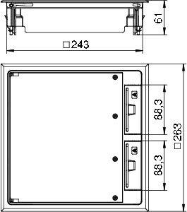 Лючок для монтажа в полу сер. GES9 DB 7011 OBO 7405348 238137