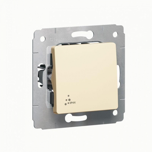 Механизм выключателя 1-кл. СП CARIVA 10А IP44 сл. кость Leg 773709 130219