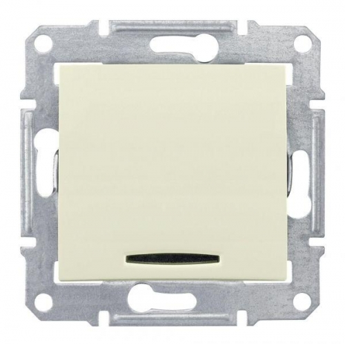 Механизм выключателя 1-кл. СП Sedna 10А IP20 с син. индик. беж. SchE SDN1400147 211871