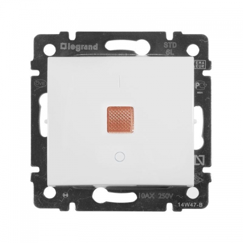 Механизм выключателя 1-кл. СП Valena 10А IP31 с индик. бел. Leg 774449 378791