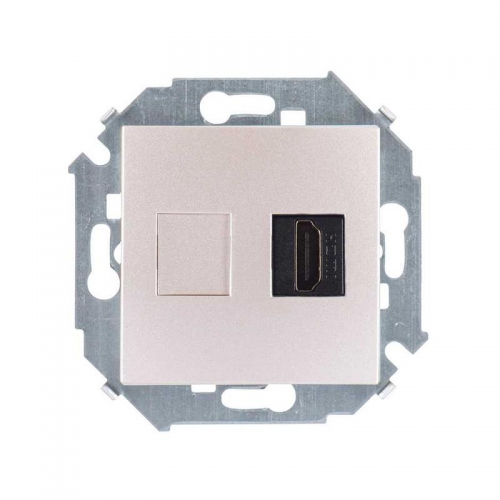 Механизм розетки HDMI СП Simon15 шампань Simon 1591407-034 438275