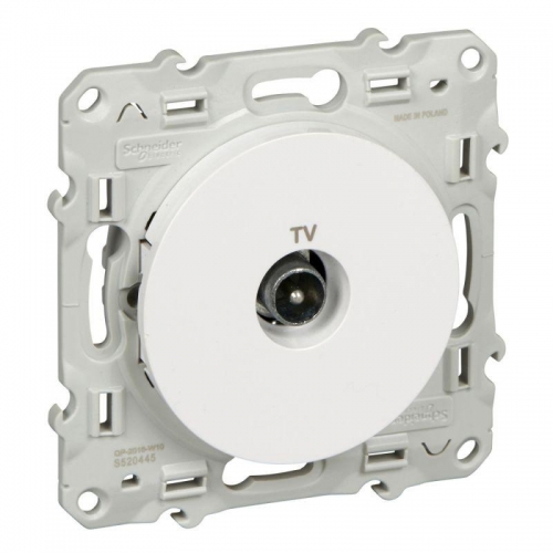Механизм розетки TV 1-м Odace оконечная бел. SchE S52R445 270121