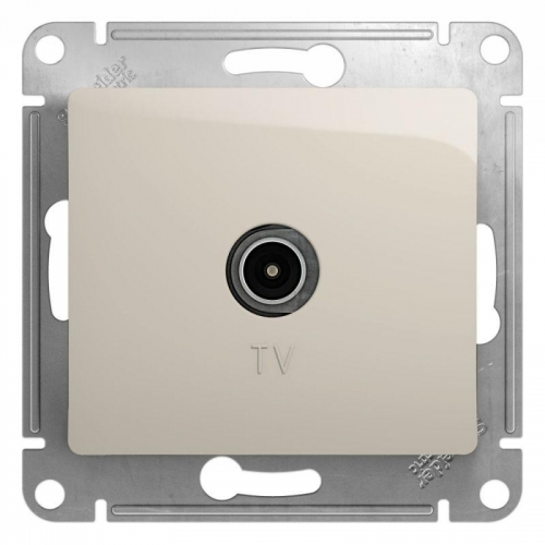 Механизм розетки TV 1-м СП Glossa оконечной 1DB молоч. SchE GSL000991 463216