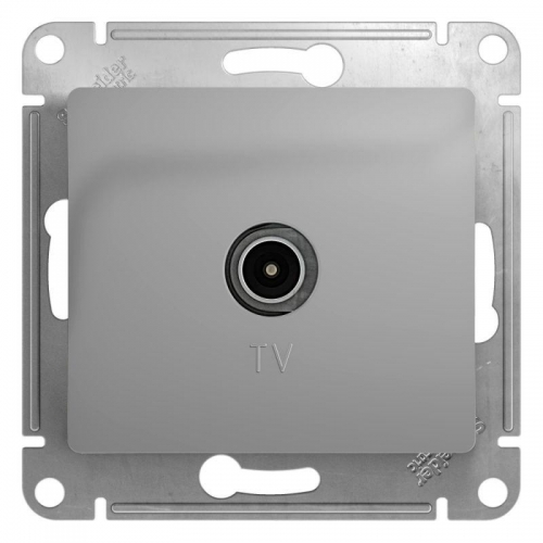 Механизм розетки TV 1-м СП Glossa проходной 4DB алюм. SchE GSL000392 1063761