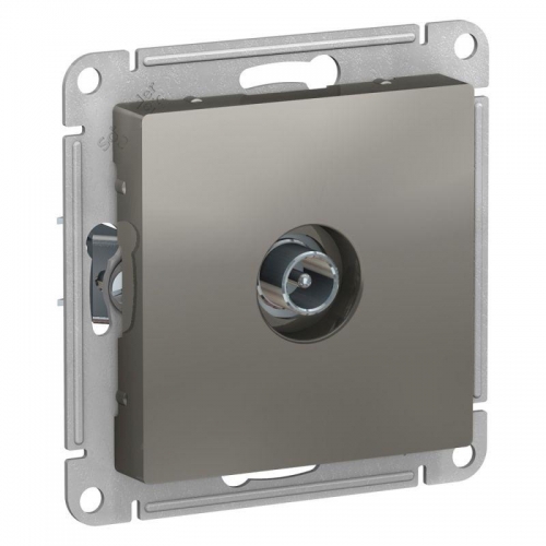 Механизм розетки TV ATLAS DESIGN проходной 4DB сталь SchE ATN000992 1240517