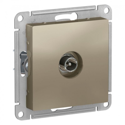 Механизм розетки TV ATLAS DESIGN проходной 4DB шампань SchE ATN000592 1240345