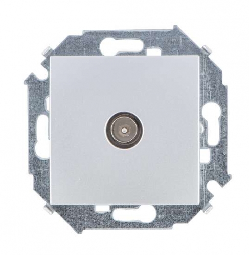 Механизм розетки TV СП Simon15 одиночная алюм. Simon 1591475-033 300930