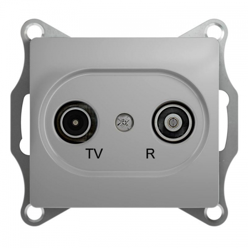 Механизм розетки TV-R 2-м СП Glossa оконечной 1DB алюм. SchE GSL000394 1063762