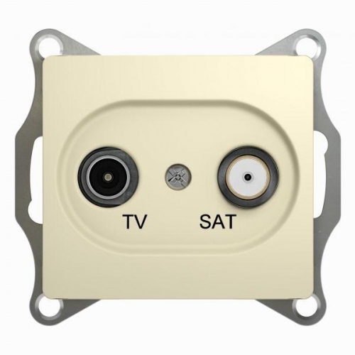 Механизм розетки TV-SAT 1-м СП Glossa проходной 4DB беж. SchE GSL000298 275256