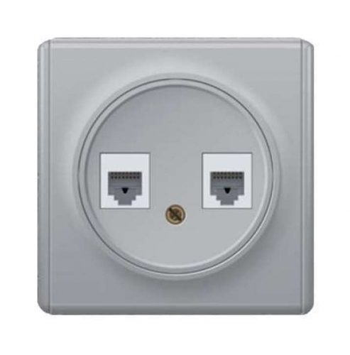 Механизм розетки комп. + телеф.2-м СП Florence RJ11/RJ45 кат.5e сер. OneKeyElectro 2172840 467464