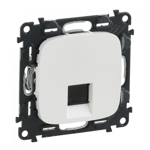 Механизм розетки комп. 1-м Valena Allure RJ45 CAT.6 UTP с лицевой панелью бел. Leg 753742 1181855