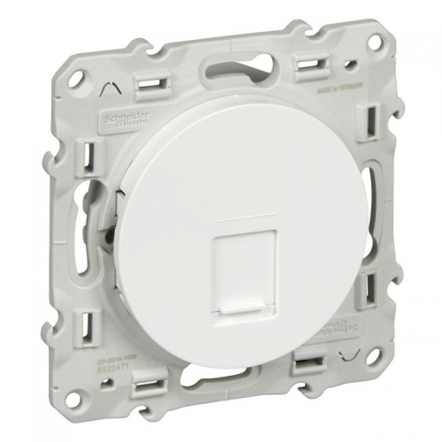 Механизм розетки комп. 1-м СП Odace RJ45 5UTP бел. SchE S52R471 268301